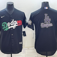 Men's Los Angeles Dodgers Black Replica Baseball Jersey1