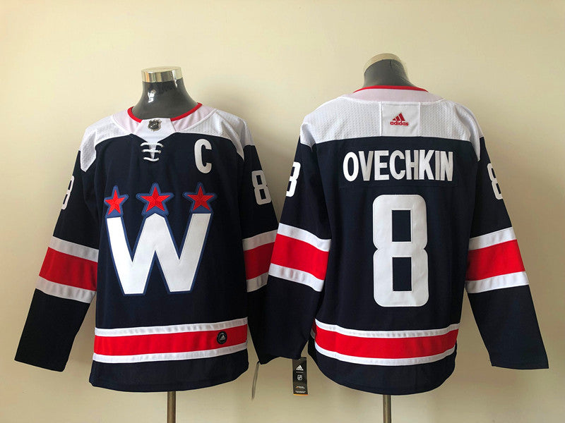 Men's Washington Capitals Alexander Ovechkin #8 Navy Home Breakaway Jersey1