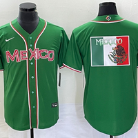 Men's 2023 World Baseball Classic Mexico Green Jersey1