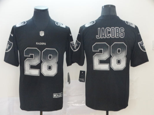 Men's Las Vegas Raiders #28 Josh Jacobs Black Authentic Game Jersey1