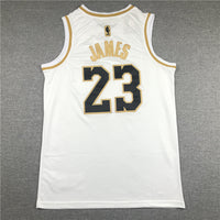 Men's Los Angeles Lakers LeBron James #23 White Swingman Jersey1