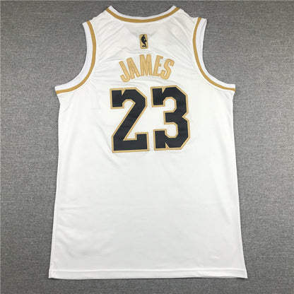 Men's Los Angeles Lakers LeBron James #23 White Swingman Jersey1