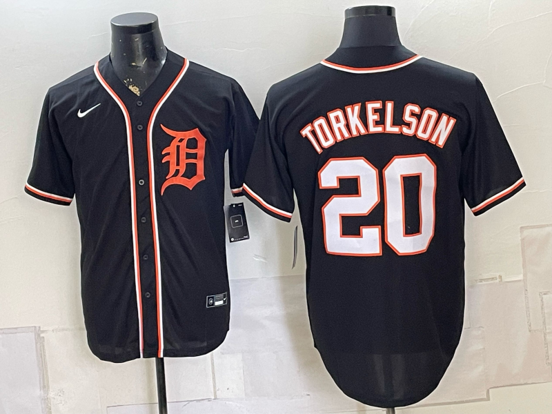 Men's Detroit Tigers Spencer Torkelson #20 Black Alternate Limited Jersey
