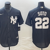 Men's New York Yankees Juan Soto #22 Black Replica Player Jersey1