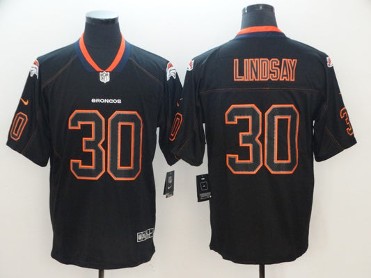 Men's Denver Broncos Phillip Lindsay #30 Black Game Jersey1