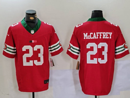 Men's San Francisco 49ers Christian McCaffrey #23 Scarlet Vapor F.U.S.E. Limited Jersey1