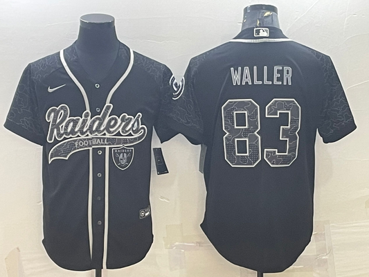 Men's Las Vegas Raiders Darren Waller #83 Black RFLCTV Limited Jersey1 Joint Edition