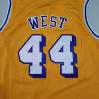 Men's Los Angeles Lakers Jerry West Gold Big & Tall Hardwood Classics Jersey1