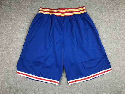 Men's Golden State Warriors Blue Basketball Shorts1