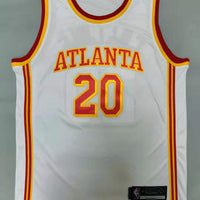 Men's Atlanta Hawks John Collins #20 White 2020/21 Fast Break Player Jersey1