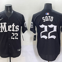 Men's New York Mets Juan Soto #22 Black Game Player Jersey
