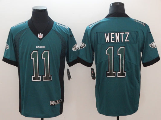 Men's Philadelphia Eagles Carson Wentz #11 Midnight Green Game Player Jersey1