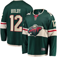 Men's Minnesota Wild Matthew Boldy #12 Green Home Breakaway Player Jersey1