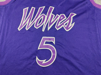 Men's Minnesota Timberwolves Anthony Edwards #5 Purple Swingman Jersey1