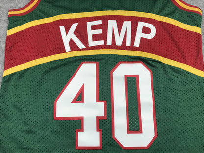 Men's Seattle Supersonics Shawn Kemp #40 Green Swingman Player Jersey