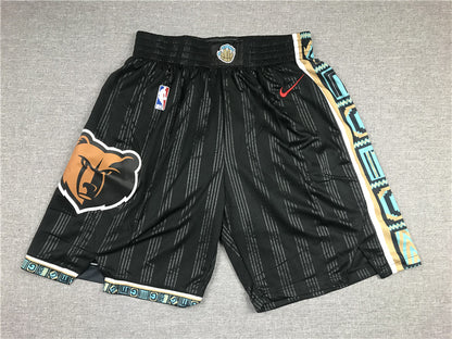 Men's Memphis Grizzlies Black City Edition Basketball Shorts1