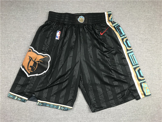 Men's Memphis Grizzlies Black City Edition Basketball Shorts1