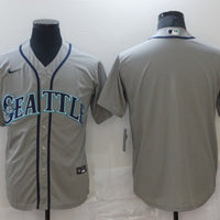 Men's Seattle Mariners Gray Replica Blank Jersey1