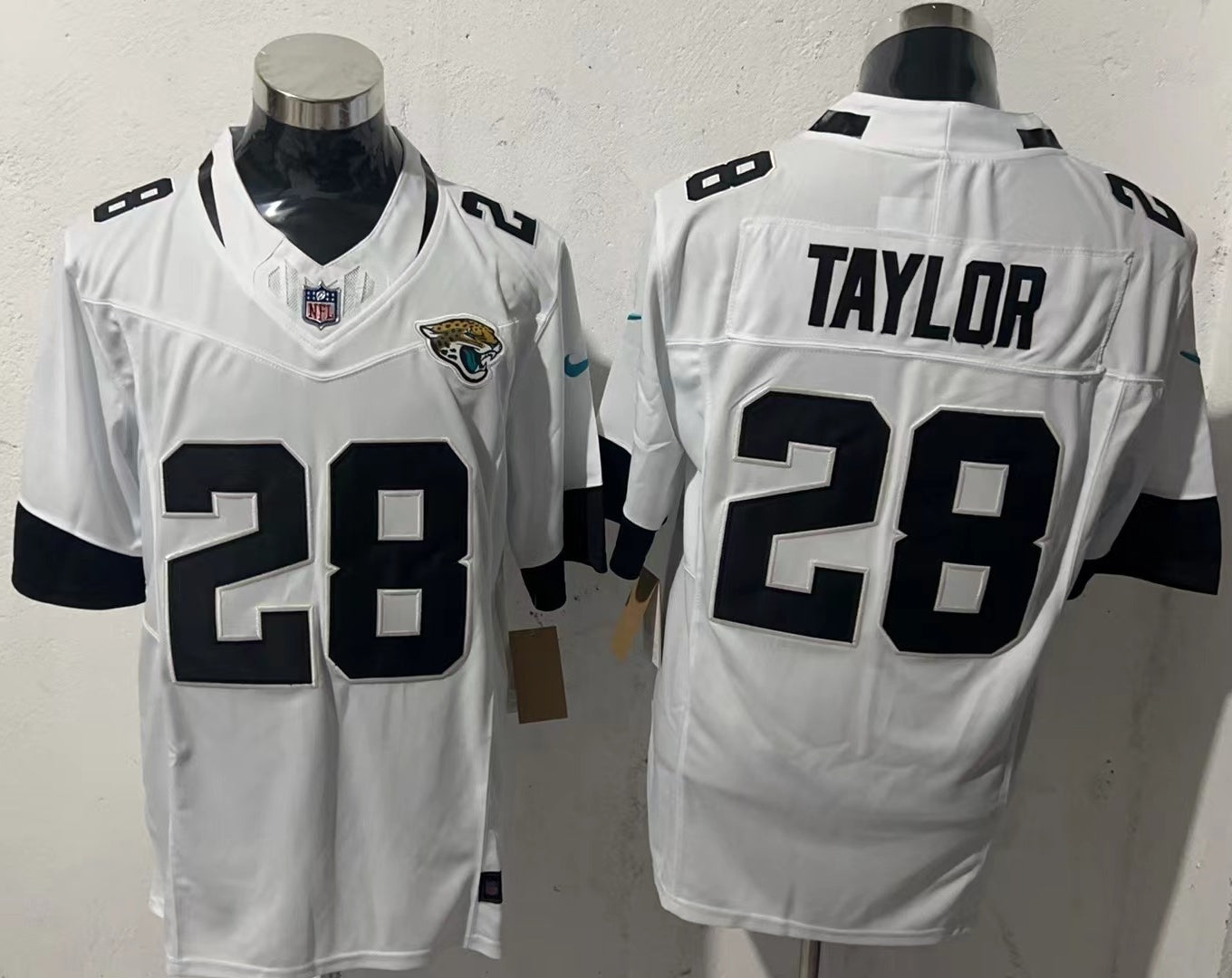 Men's Jacksonville Jaguars Fred Taylor #28 White Game Jersey