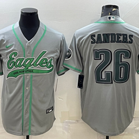 Men's Philadelphia Eagles Miles Sanders #26 Gray Game Jersey1 Joint Edition