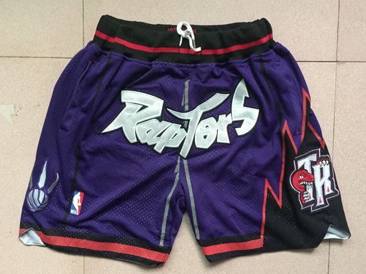 Men's Toronto Raptors Purple 1997-98 Hardwood Classics Basketball Shorts1