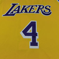 Men's Los Angeles Lakers Dalton Knecht #4 Gold Swingman Jersey1 - Icon Edition