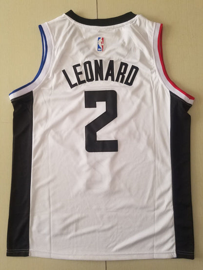 Men's LA Clippers Kawhi Leonard #2 NBA White Swingman Player Jersey1