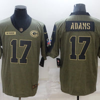 Men's Green Bay Packers Davante Adams #17 Brown Game Player Jersey1