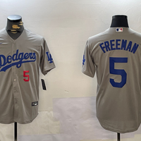 Men's Los Angeles Dodgers Freddie Freeman #5 Gray Stitched Jersey1