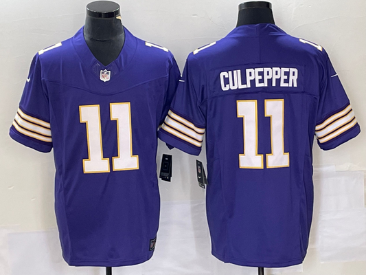 Men's Minnesota Vikings Daunte Culpepper #11 Purple Classic Player Jersey1