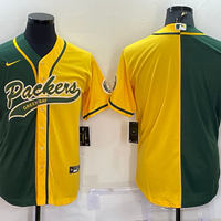 Men's Green Bay Packers Green/Yellow Blank Jersey1
