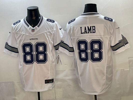 CeeDee Lamb #88 Dallas Cowboys White Game Team Jersey - JerseysFreak