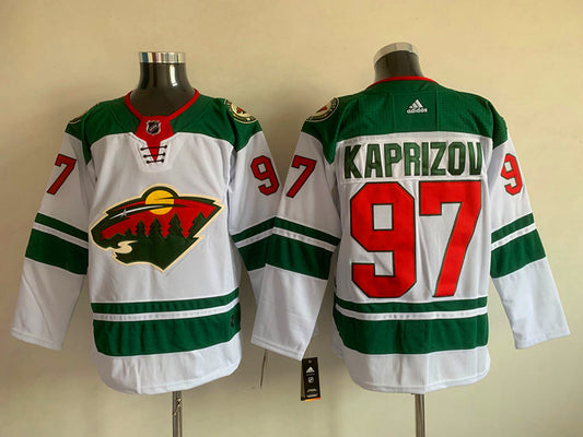 Men's Minnesota Wild Kirill Kaprizov #97 White Breakaway Jersey1