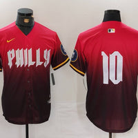 Men's Philadelphia Phillies J.T. Realmuto #10 Red 2024 City Connect Replica Player Jersey1