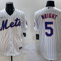 Men's New York Mets David Wright #5 White Home Replica Player Jersey