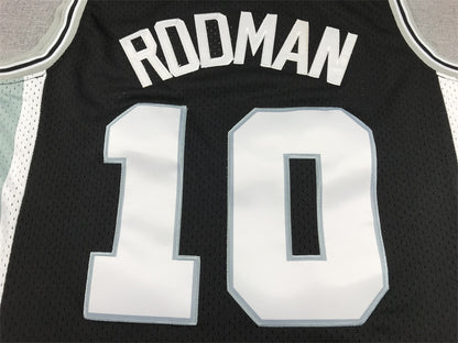 Men's San Antonio Spurs Dennis Rodman #10 Black 1993-94 Hardwood Classics Swingman Jersey1