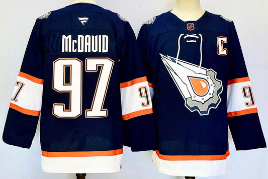 Men's Edmonton Oilers Connor McDavid #97 Fanatics Navy Player Jersey