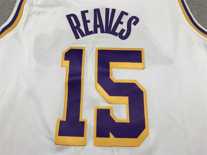 Men's Los Angeles Lakers Austin Reaves #15 White 2022/23 Swingman Jersey1 - Association Edition