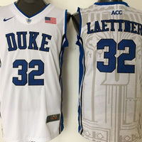 Men's Duke Blue Devils Christian Laettner #32 White Player Game Jersey