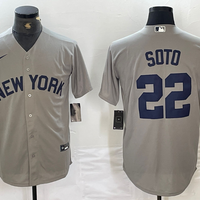 Men's New York Yankees Juan Soto #22 Gray Limited Game Jersey1