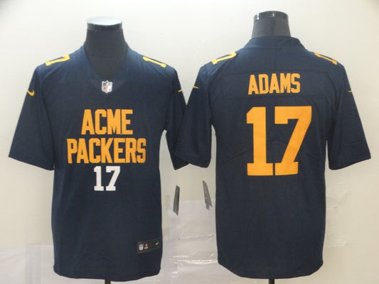 Men's Green Bay Packers Davante Adams #17 Navy City Edition Game Jersey1