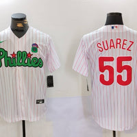 Men's Philadelphia Phillies Ranger Suarez #55 White Limited Player Jersey1