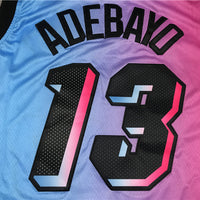 Men's Miami Heat Bam Adebayo Pink/Blue 2020/21 Swingman Jersey1 ¨C City Edition