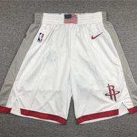 Men's Houston Rockets White Pocket Shorts1