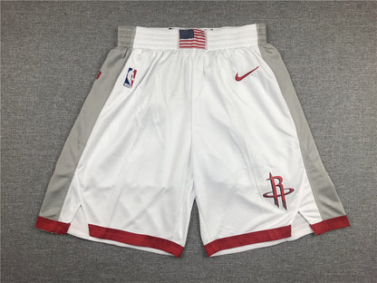 Men's Houston Rockets White Pocket Shorts1