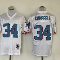 Men's Tennessee Oilers Earl Campbell #34 White Legacy Replica Jersey1