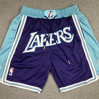 Men's Los Angeles Lakers Purple 2021/22 City Edition Basketball Shorts1