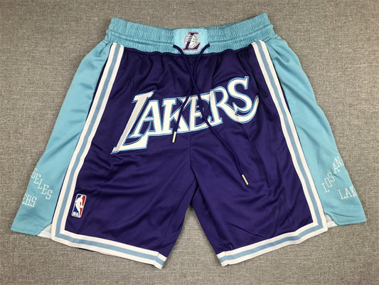 Men's Los Angeles Lakers Purple 2021/22 City Edition Basketball Shorts1