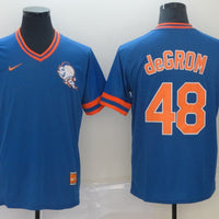 Men's New York Mets Jacob deGrom #48 Blue Alternate Game Jersey1