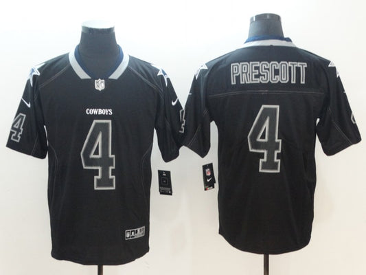 Men's Dallas Cowboys Dak Prescott #4 Black Alternate Game Jersey1